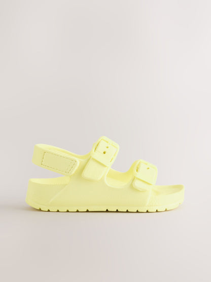 Yellow Double Buckle Ankle Strap EVA Sandals image 5