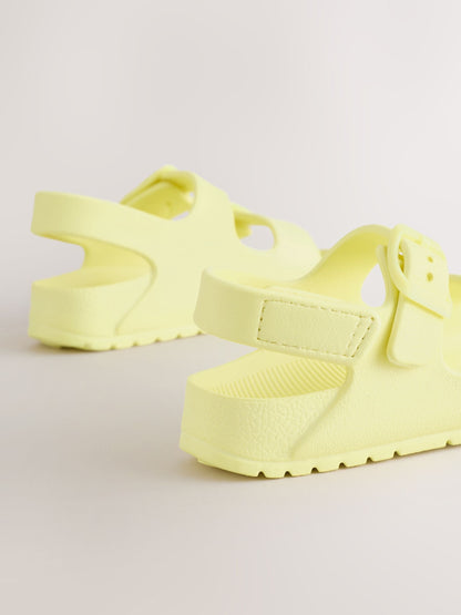 Yellow Double Buckle Ankle Strap EVA Sandals image 6
