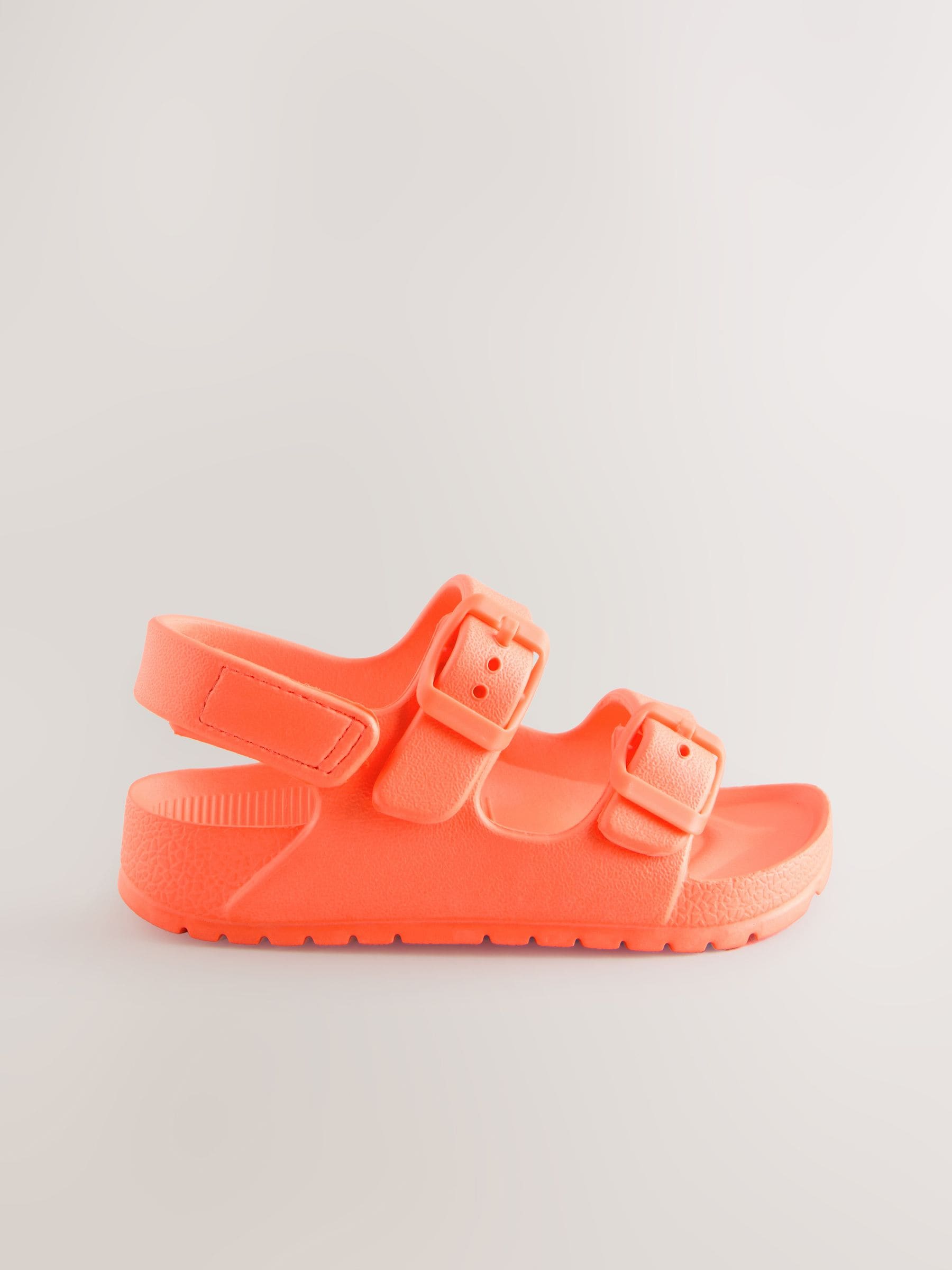 Orange Double Buckle Ankle Strap EVA Sandals image 2