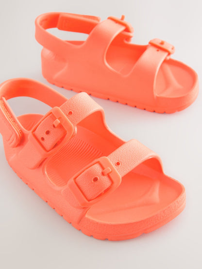 Orange Double Buckle Ankle Strap EVA Sandals image 3