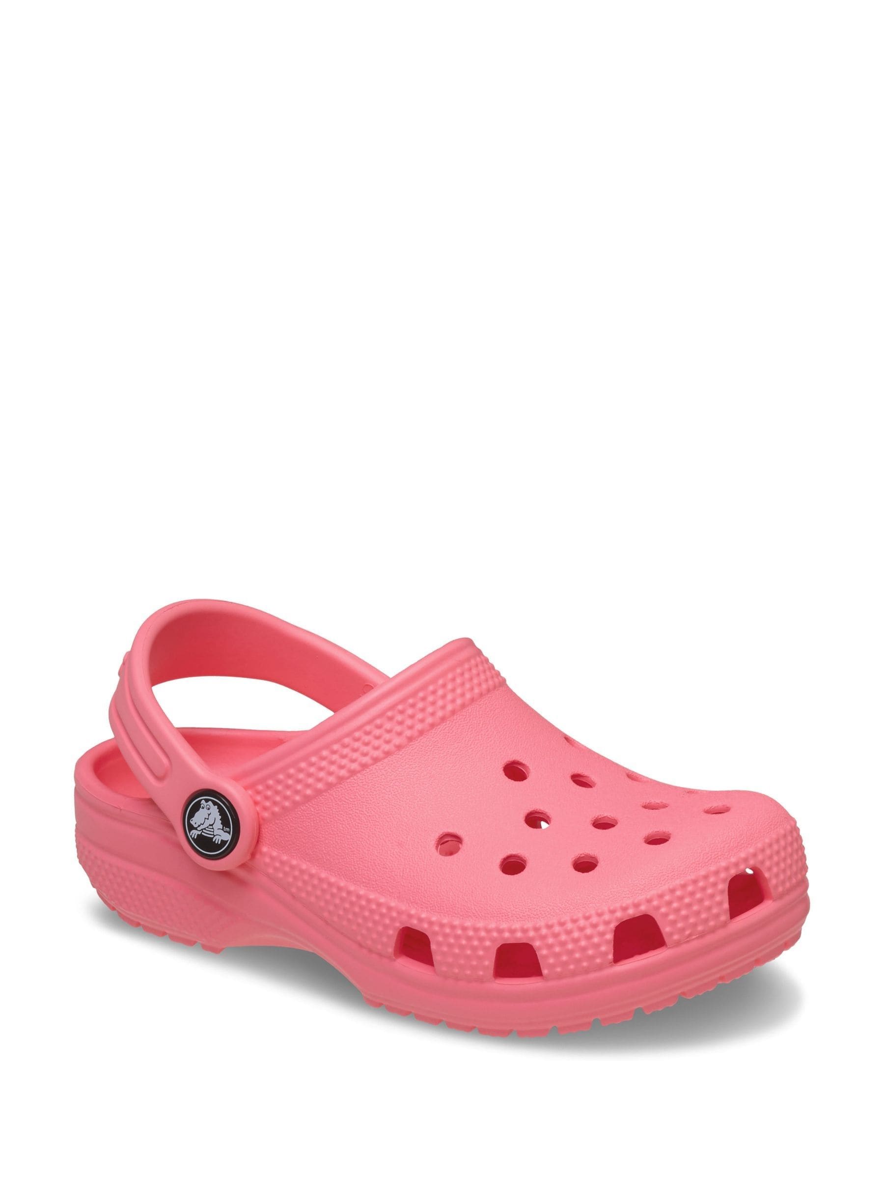 Crocs Pink Coral Toddler Classic Clogs Sandals image 3