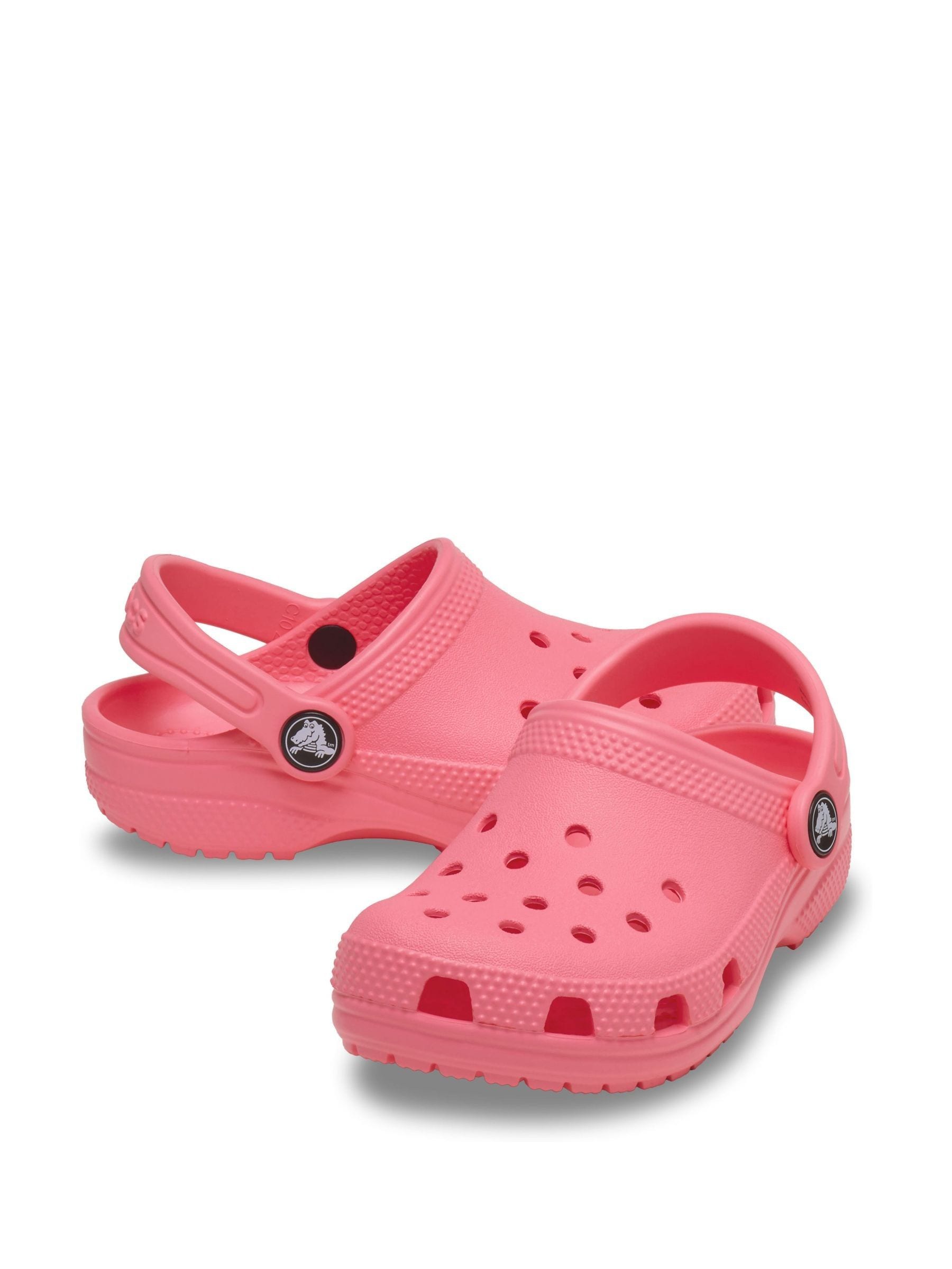 Crocs Pink Coral Toddler Classic Clogs Sandals image 4