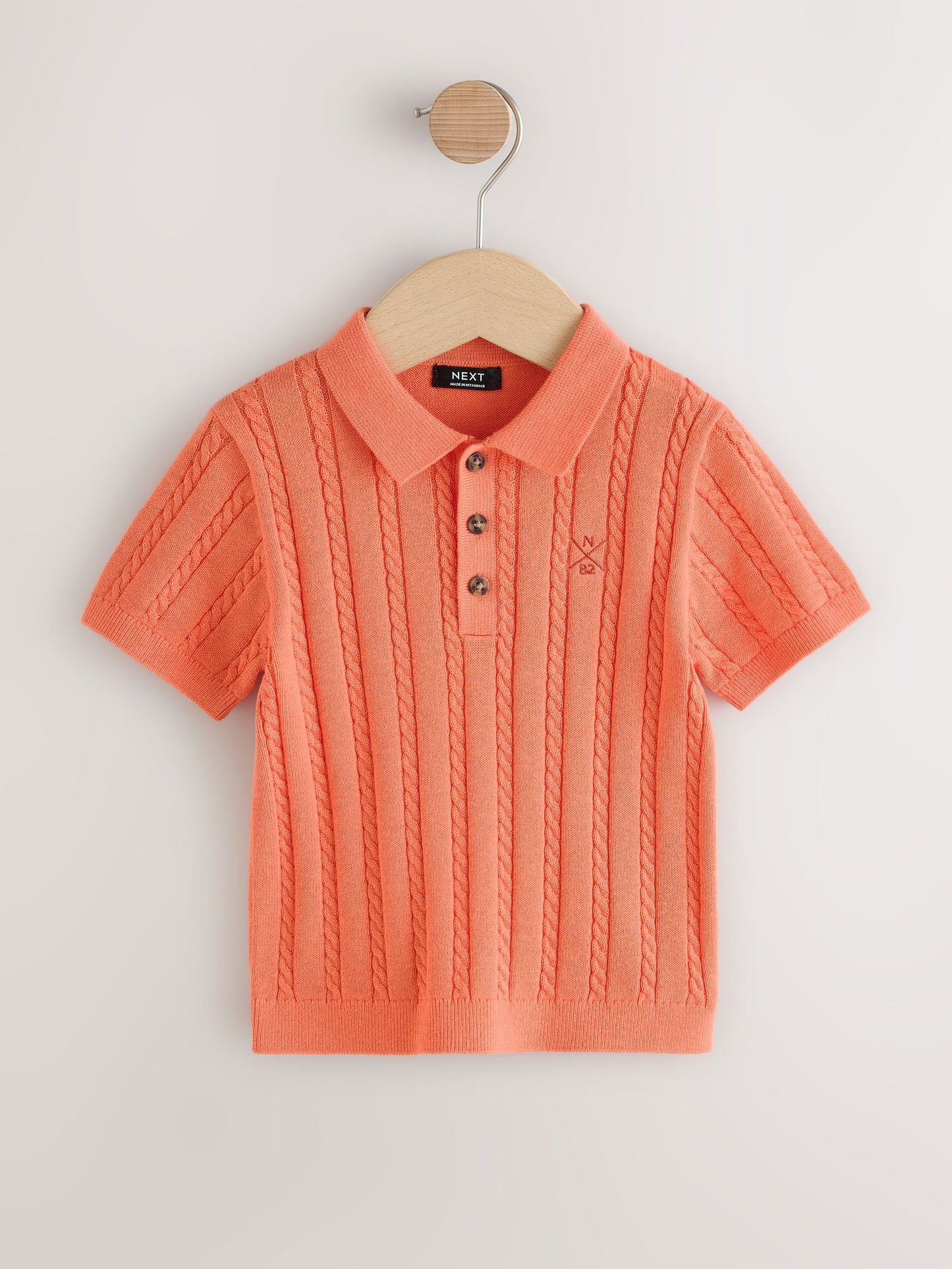 Dsiney Kidz - Coral Pink Cable Knit Polo Shirt (3mths-7yrs) image 5