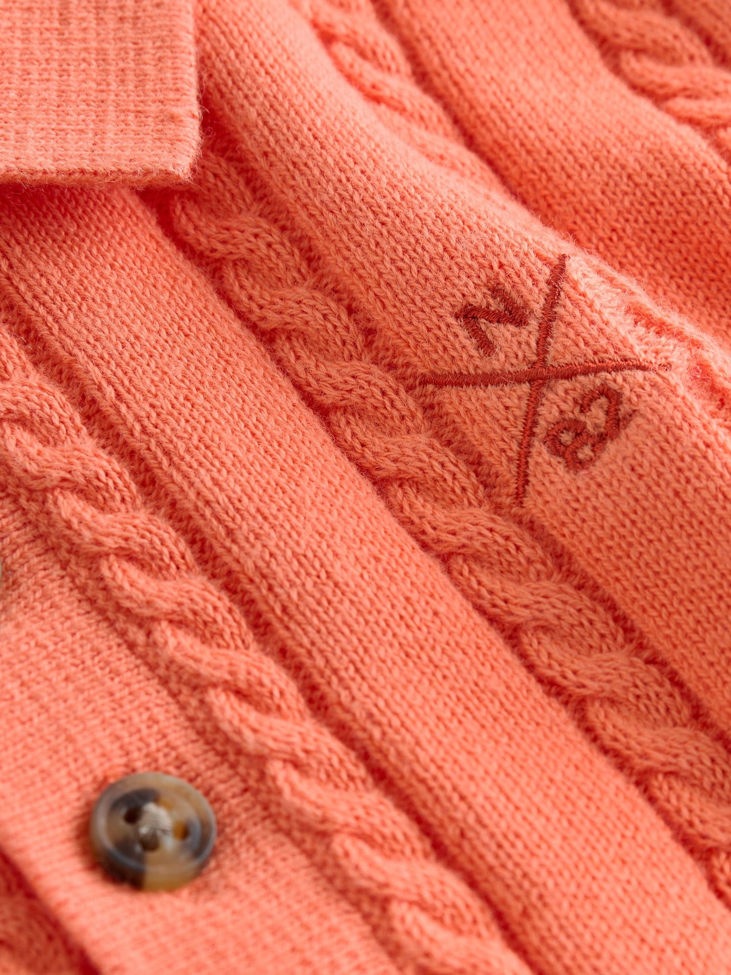 Dsiney Kidz - Coral Pink Cable Knit Polo Shirt (3mths-7yrs) image 8