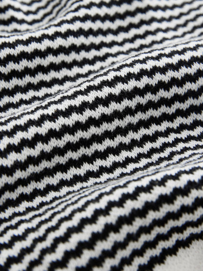 Black/White Knitted Polo Shirt and Shorts Set (3mths-10yrs) image 4