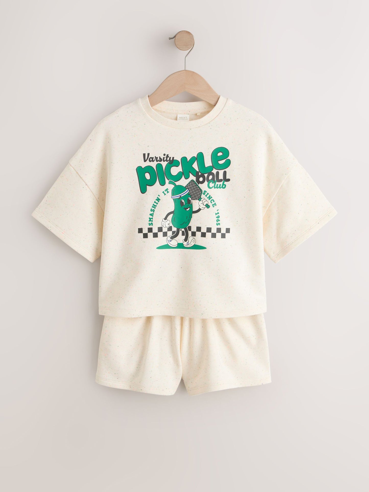 Dsiney Kidz - Cream Pickleball Heavyweight T-Shirt and Shorts Set (3-16yrs) image 5