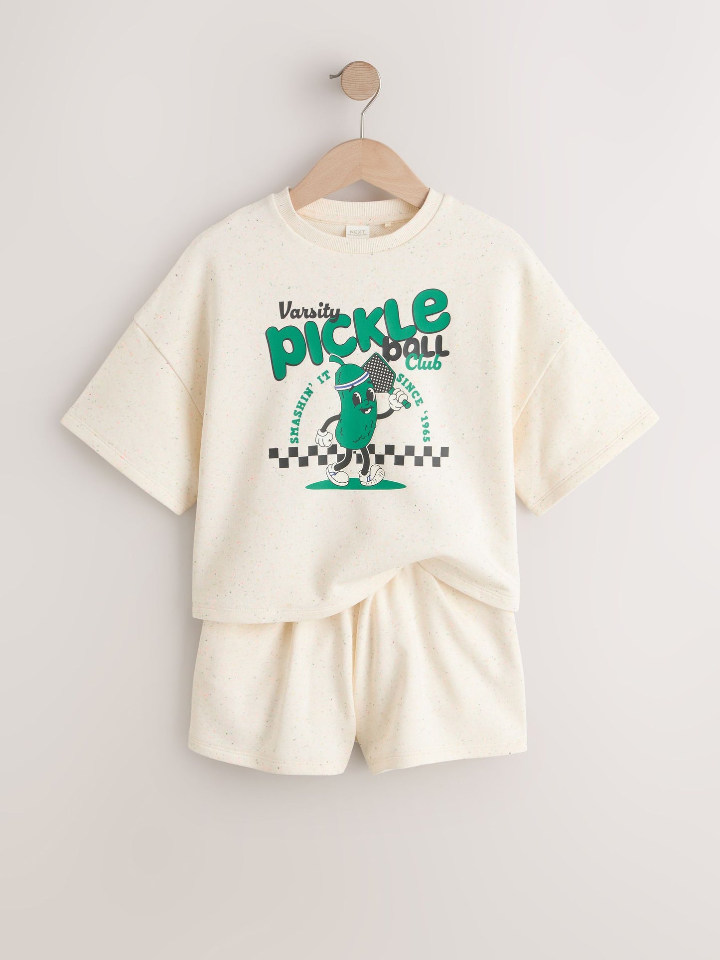 Dsiney Kidz - Cream Pickleball Heavyweight T-Shirt and Shorts Set (3-16yrs) image 6