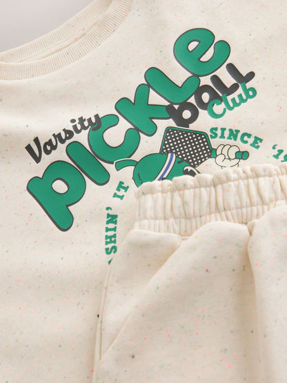 Dsiney Kidz - Cream Pickleball Heavyweight T-Shirt and Shorts Set (3-16yrs) image 9