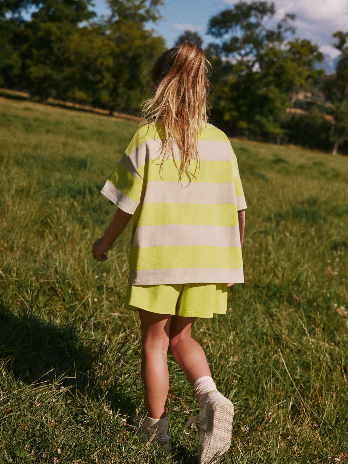 Dsiney Kidz - Yellow Stripe Tomato Heavyweight T-Shirt and Shorts Set (3-16yrs) image 3