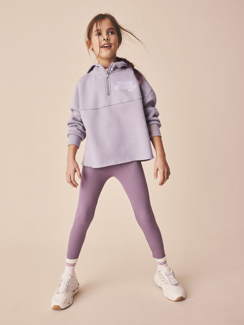 Dsiney Kidz - Dusky Purple Slogan Hoodie And Leggings Set (3-16yrs) image 1