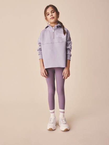 Dsiney Kidz - Dusky Purple Slogan Hoodie And Leggings Set (3-16yrs) image 2