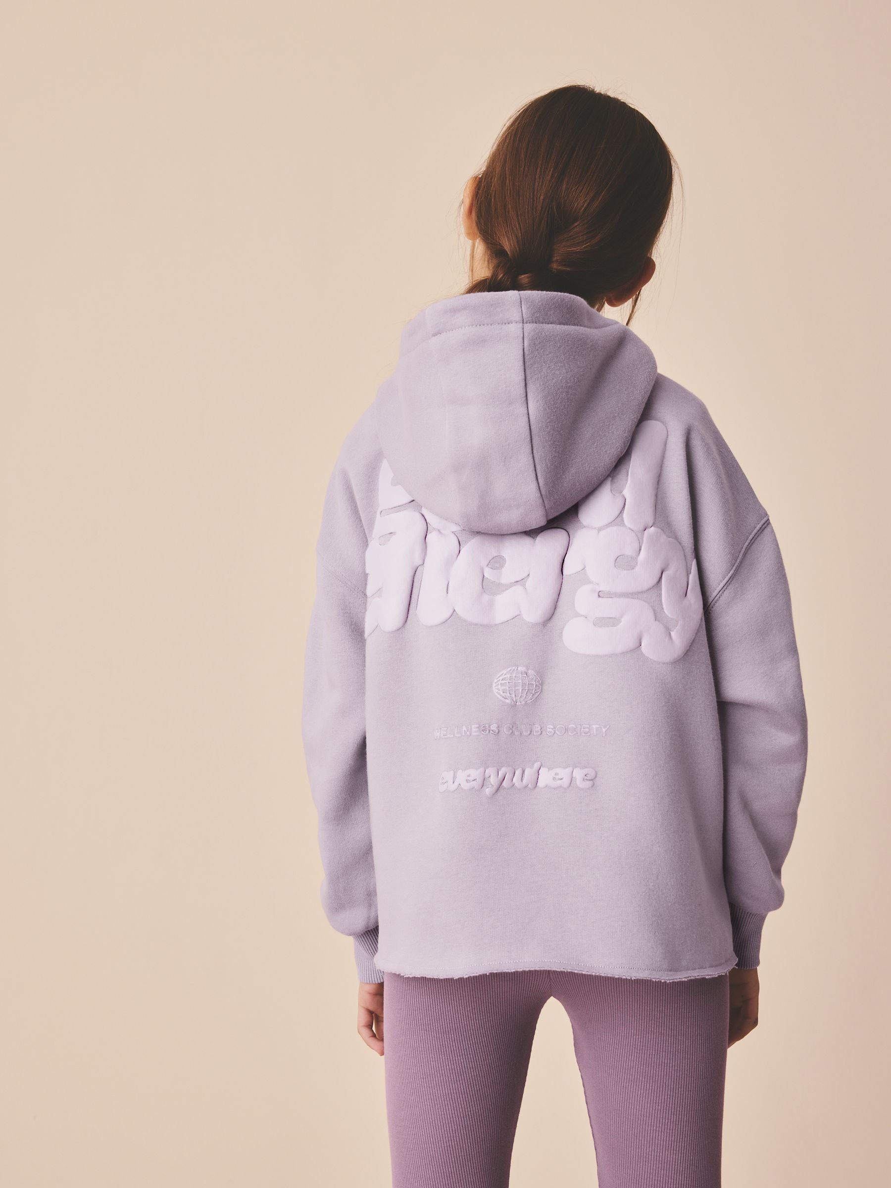 Dsiney Kidz - Dusky Purple Slogan Hoodie And Leggings Set (3-16yrs) image 3
