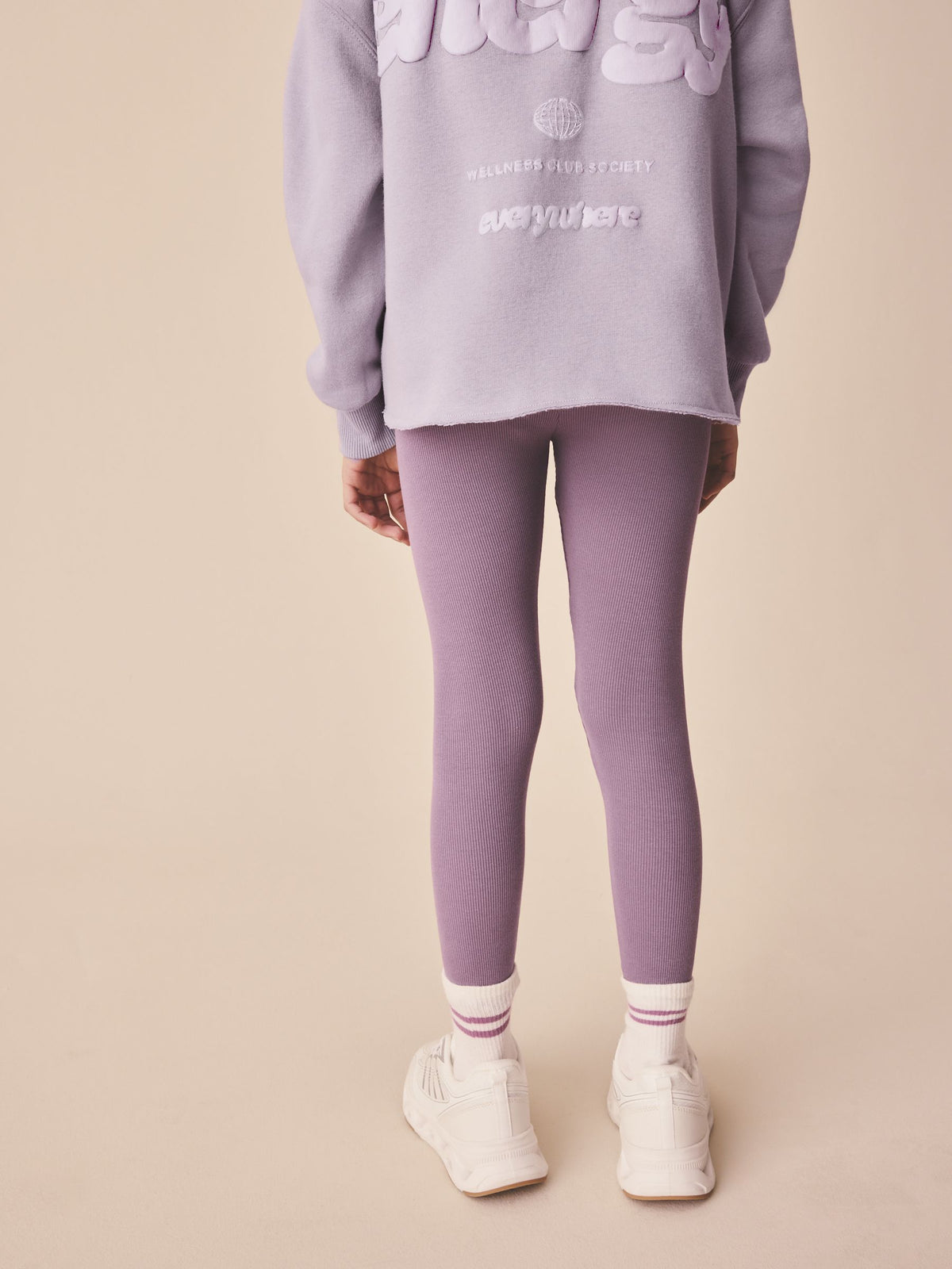 Dsiney Kidz - Dusky Purple Slogan Hoodie And Leggings Set (3-16yrs) image 4