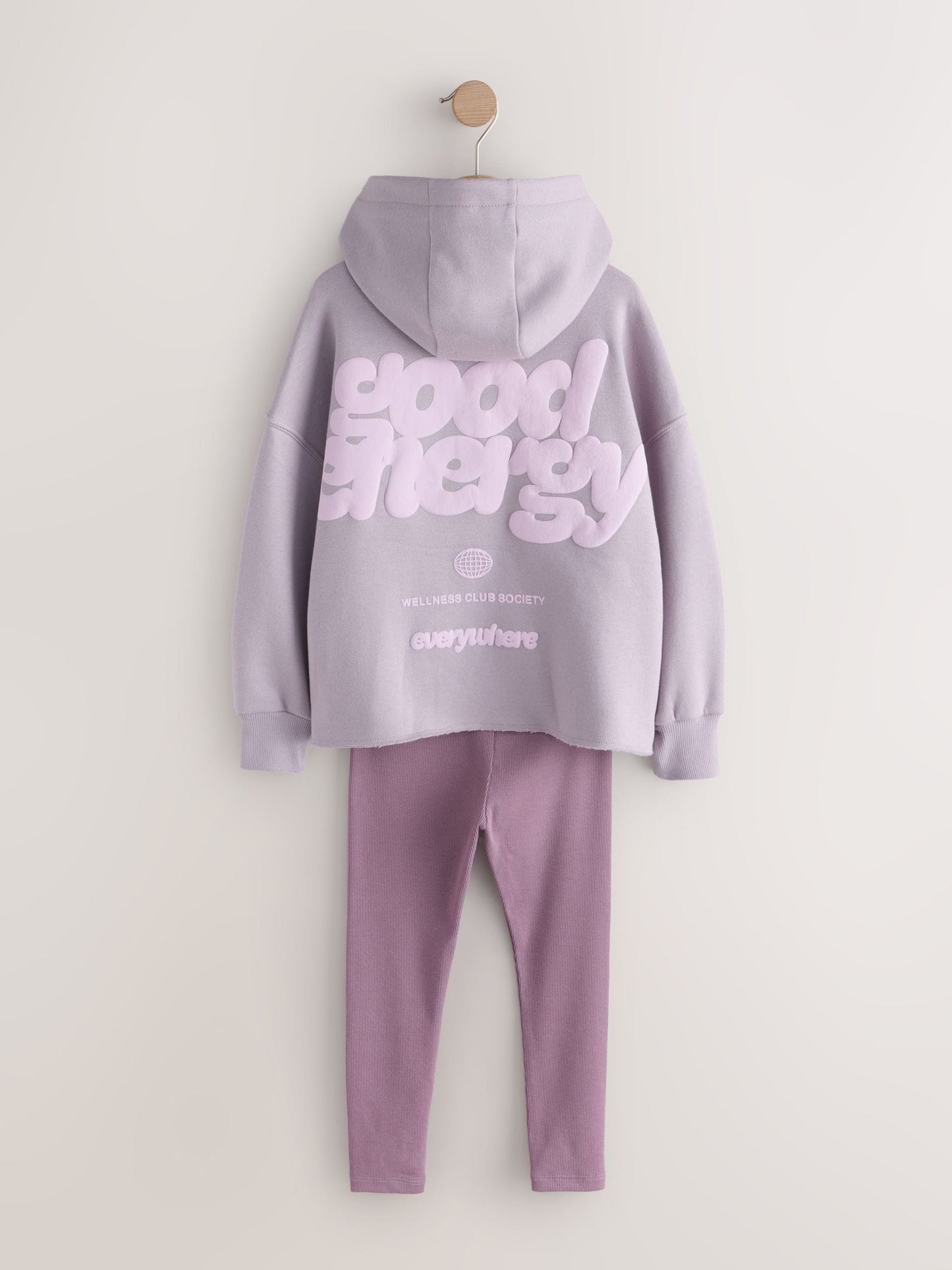 Dsiney Kidz - Dusky Purple Slogan Hoodie And Leggings Set (3-16yrs) image 7