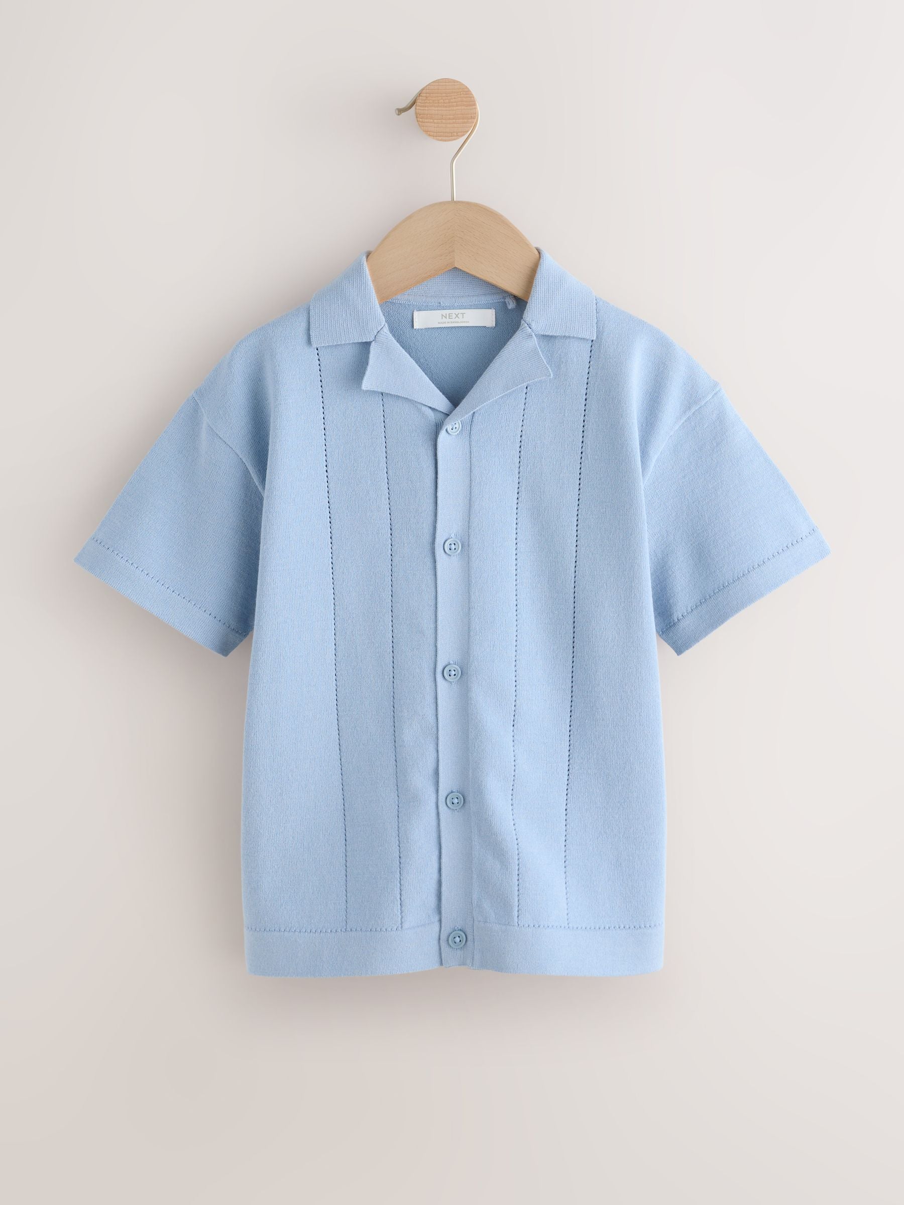 Dsiney Kidz - Blue Knitted Revere Collar Polo Shirt (3-16yrs) image 1