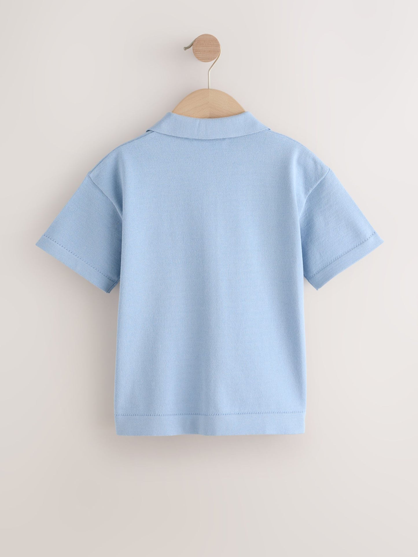 Dsiney Kidz - Blue Knitted Revere Collar Polo Shirt (3-16yrs) image 2
