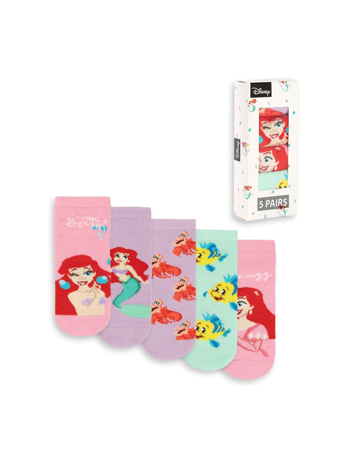 Vanilla Underground Pink Little Mermaid Calf Socks Set of 5 image 1