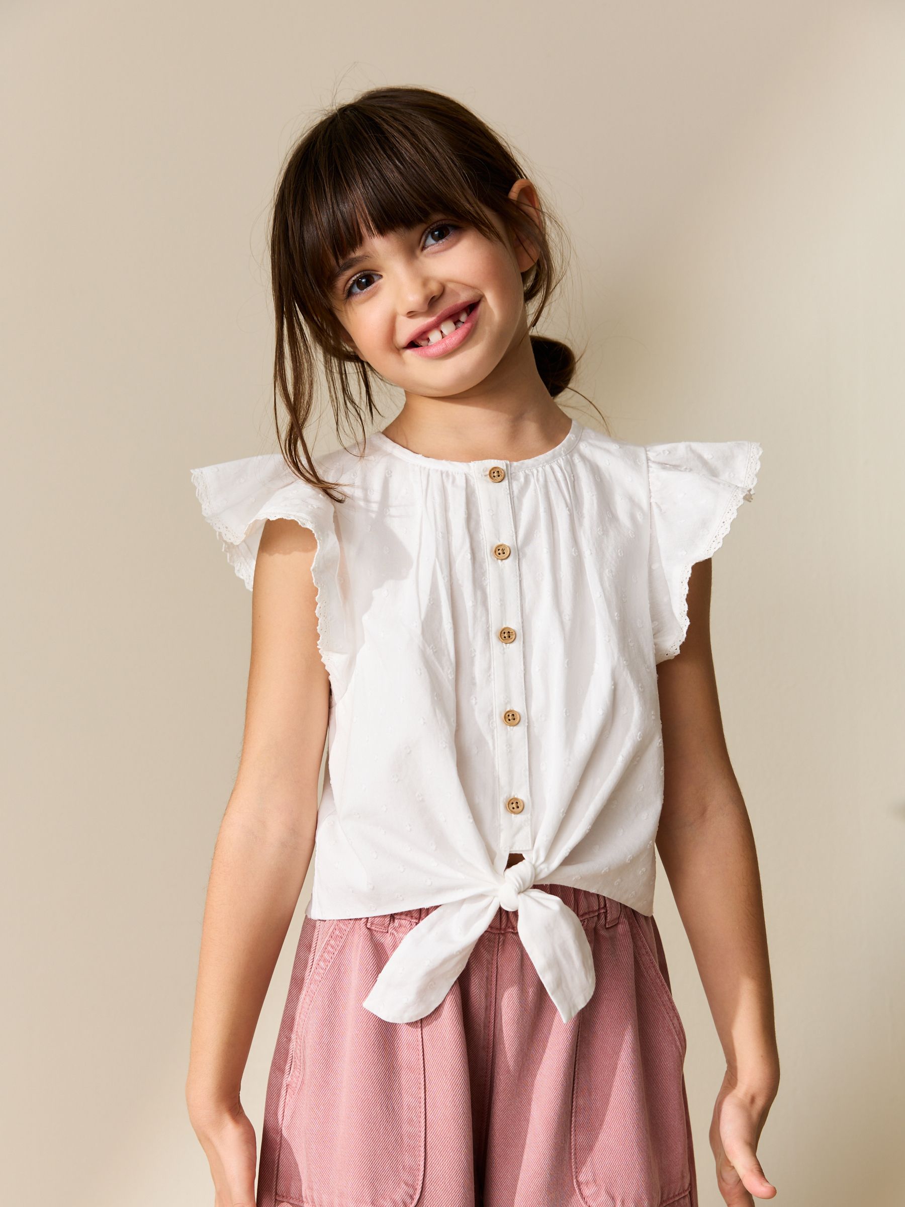 Dsiney Kidz - White Tie Front Blouse (3-16yrs) image 1