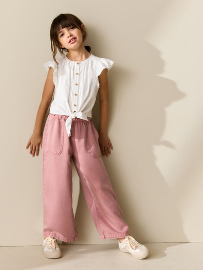 Dsiney Kidz - White Tie Front Blouse (3-16yrs) image 2