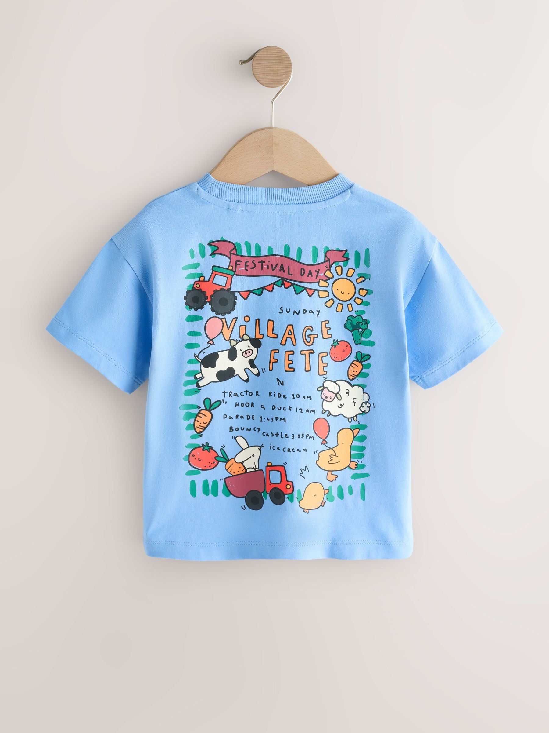 Blue Village Fete Short Sleeve Back Print T-Shirt (3mths-7yrs) image 5