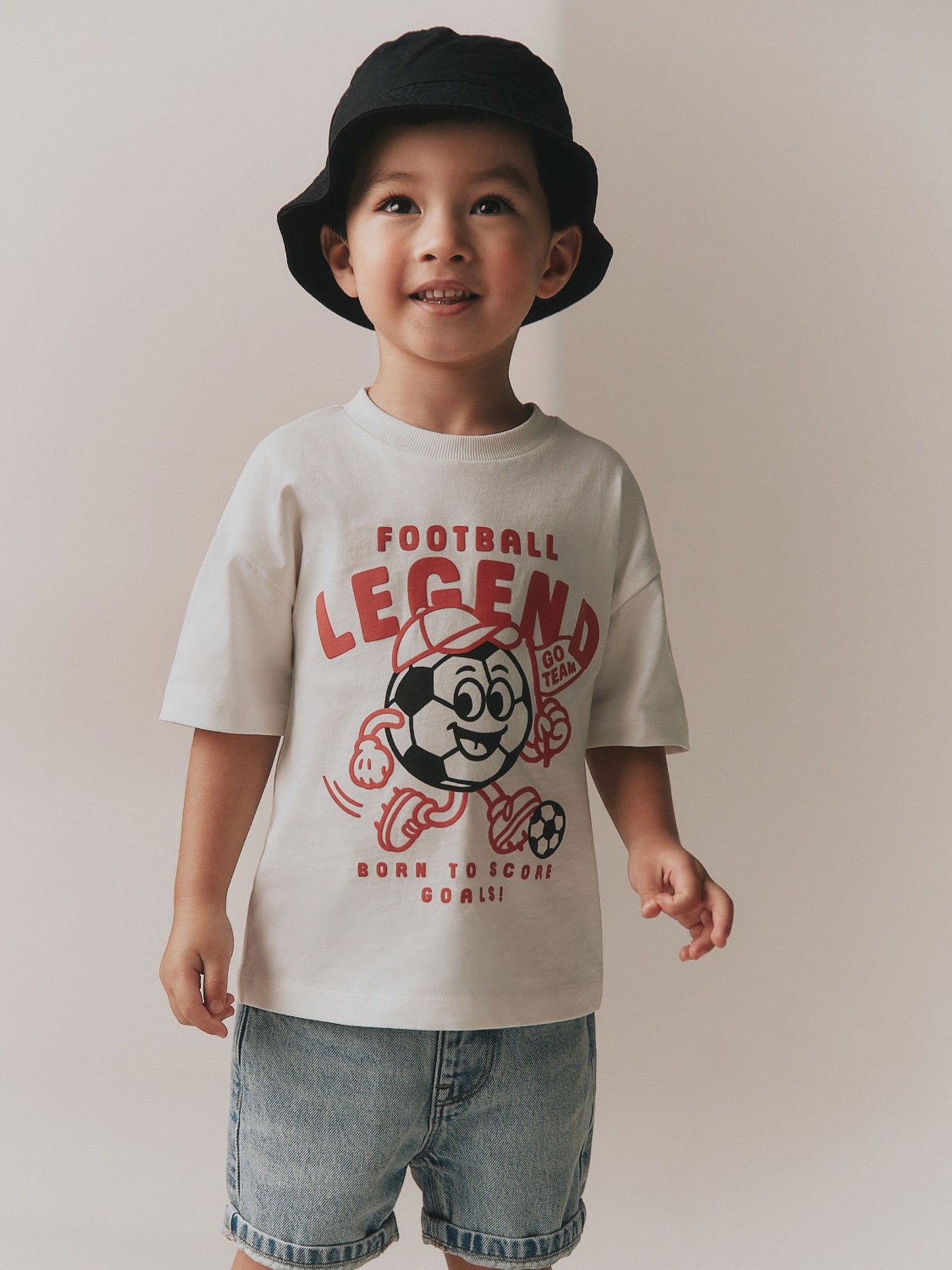 White Short Sleeve Football Slogan T-Shirt (3mths-7yrs) image 3