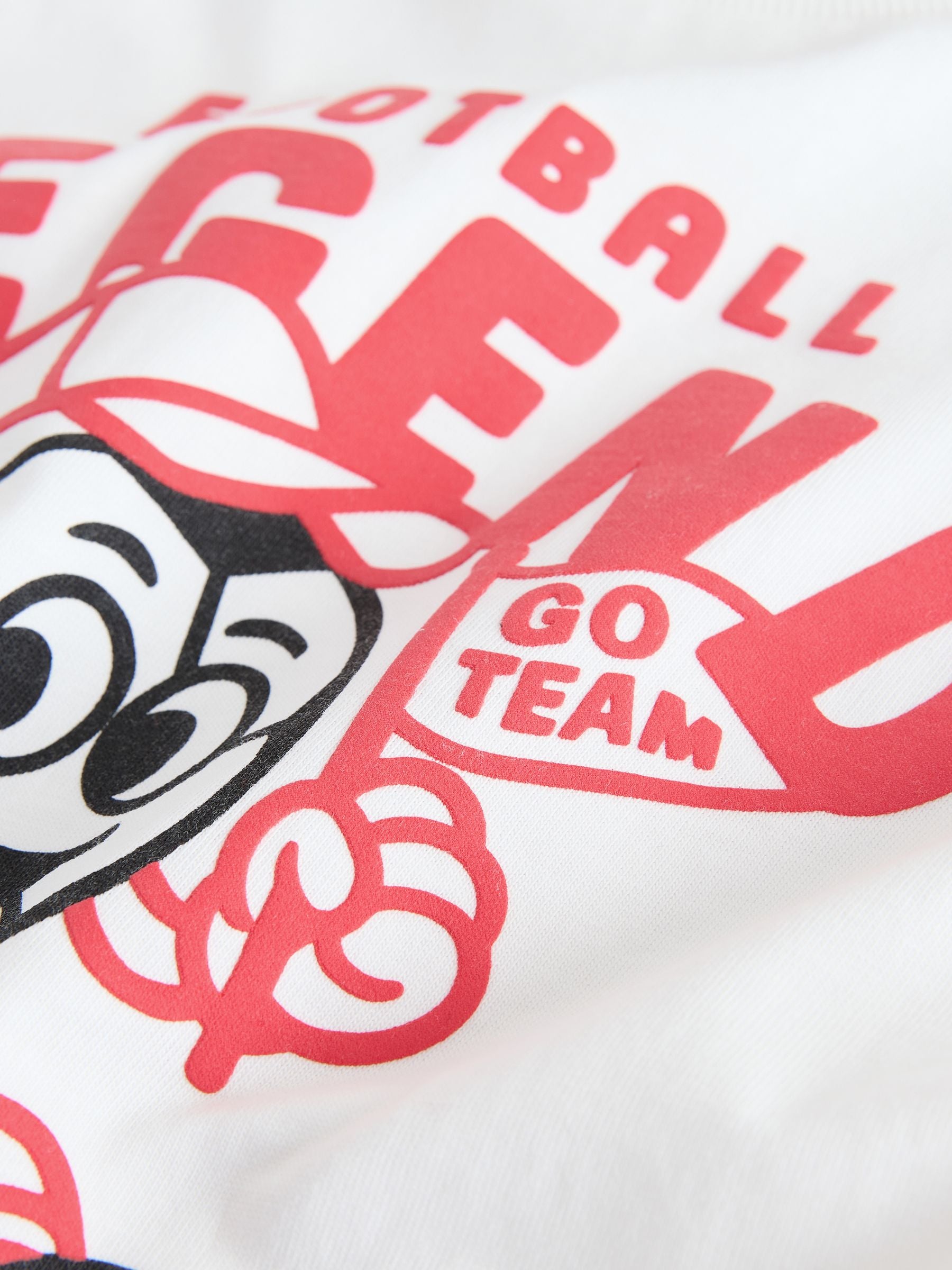 White Short Sleeve Football Slogan T-Shirt (3mths-7yrs) image 6