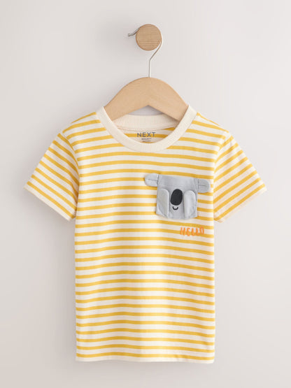Yellow Stripe Koala Bear Short Sleeve Interactive T-Shirt (3mths-7yrs) image 7