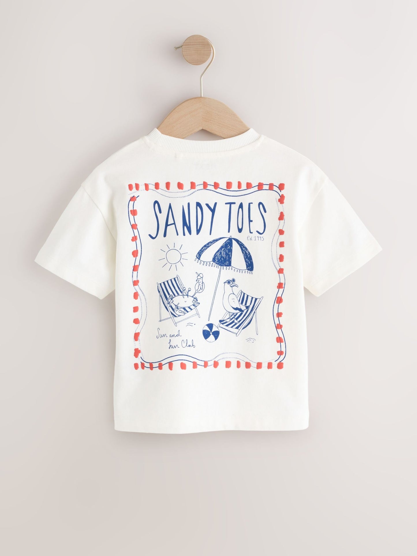White Beach Short Sleeve Back Print T-Shirt (3mths-7yrs) image 5