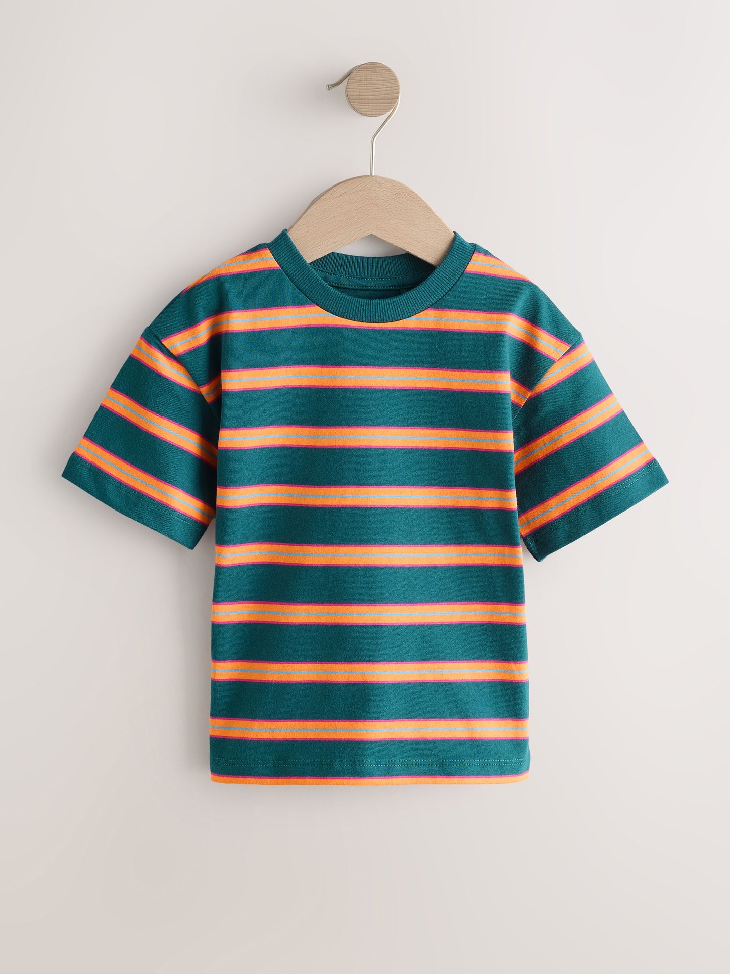 Green/Orange Short Sleeve Stripe T-Shirt (3mths-7yrs) (3mths-7yrs) image 1