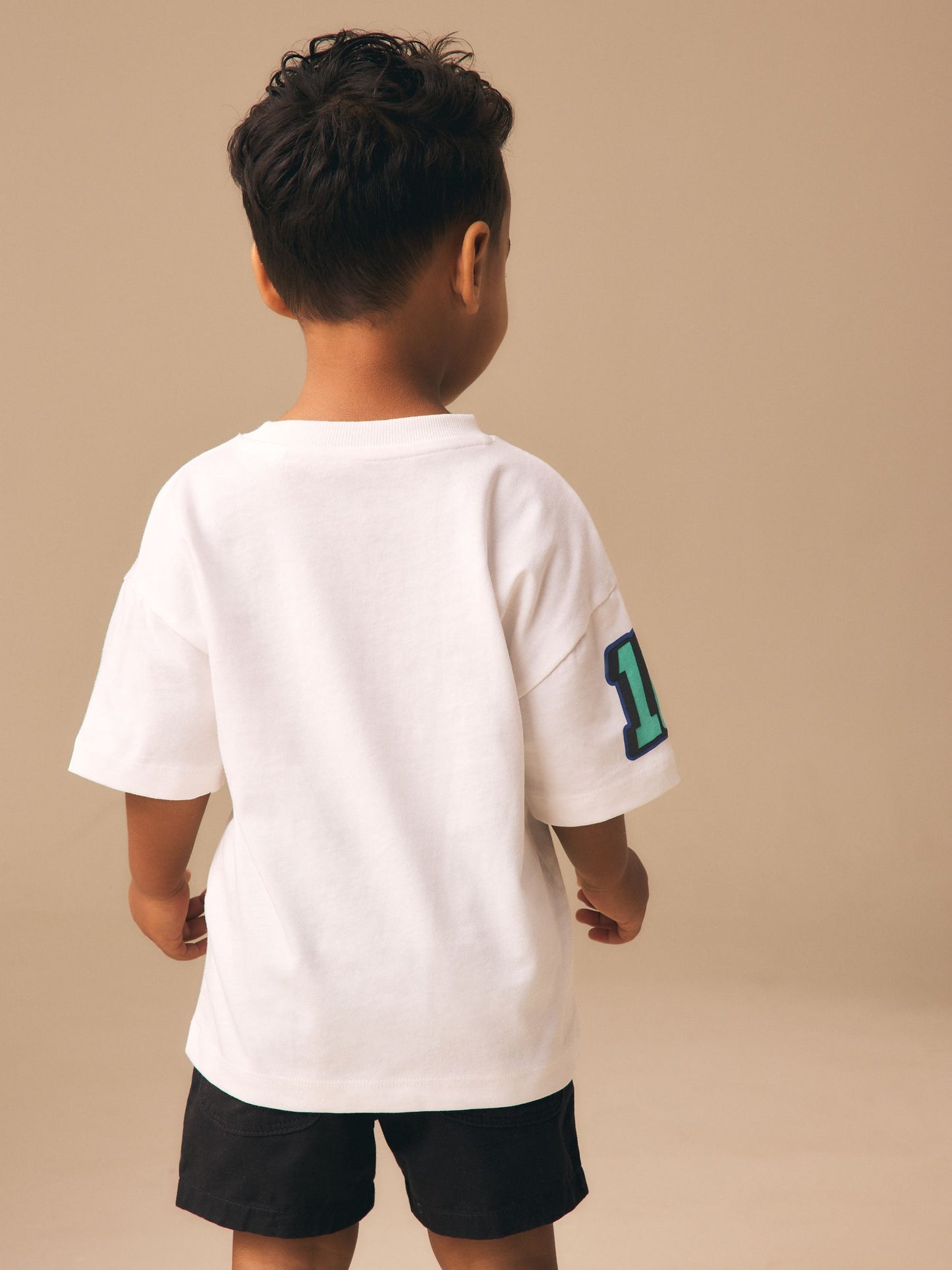 White Race Car Placement Short Sleeve Graphic T-Shirt (3mths-7yrs) image 5