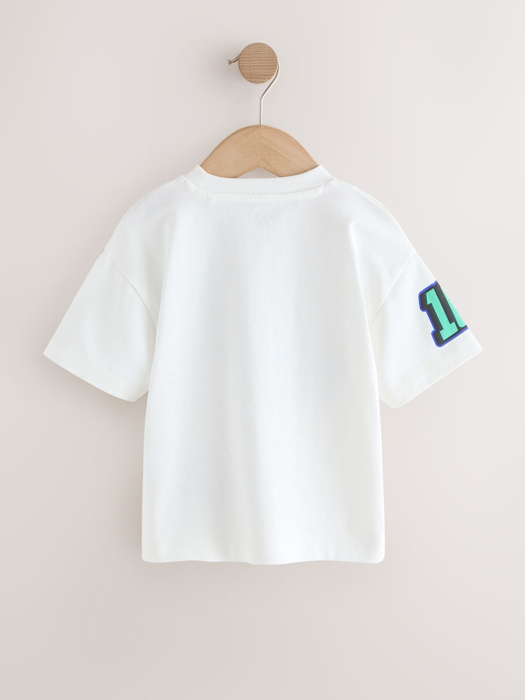 White Race Car Placement Short Sleeve Graphic T-Shirt (3mths-7yrs) image 8