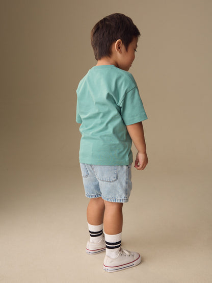 Blue/Green Fruit Stall Short Sleeve Appliqué T-Shirt (3mths-7yrs) image 3