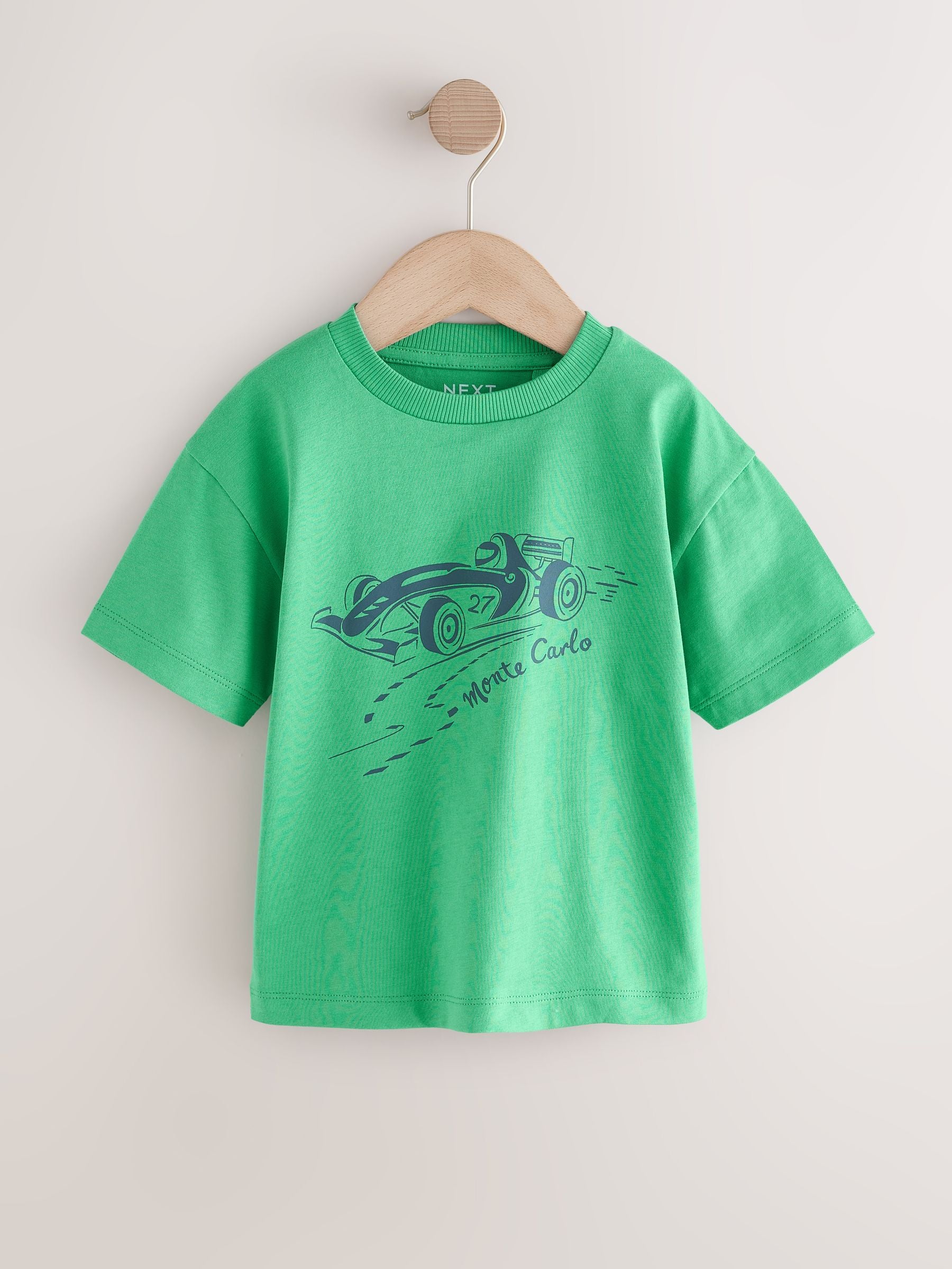 Blue/Green Car Short Sleeve Graphic T-Shirts 4 Pack (3mths-7yrs) image 5
