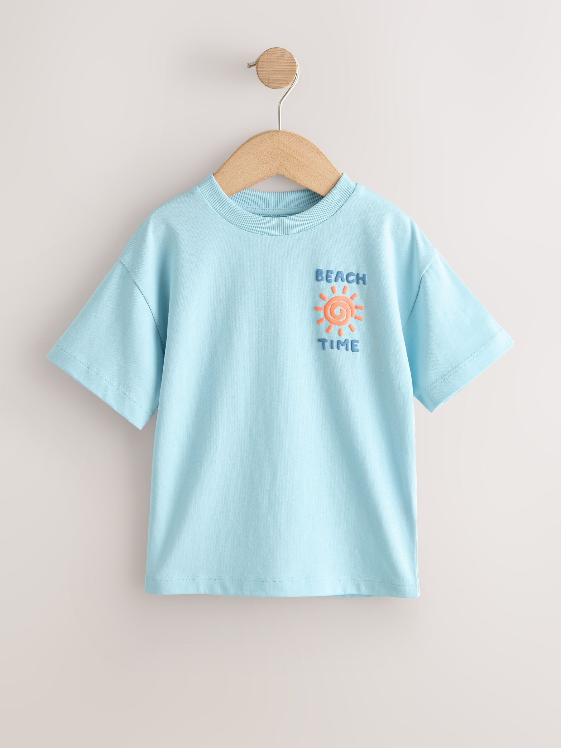Blue/Yellow Surf Short Sleeve Graphic T-Shirts 4 Pack (3mths-7yrs) image 5