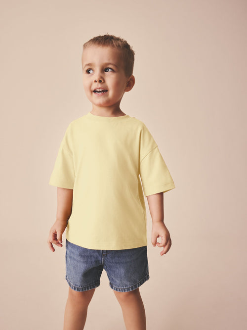 Yellow Short Sleeve Plain T-Shirt (3mths-7yrs) image 1