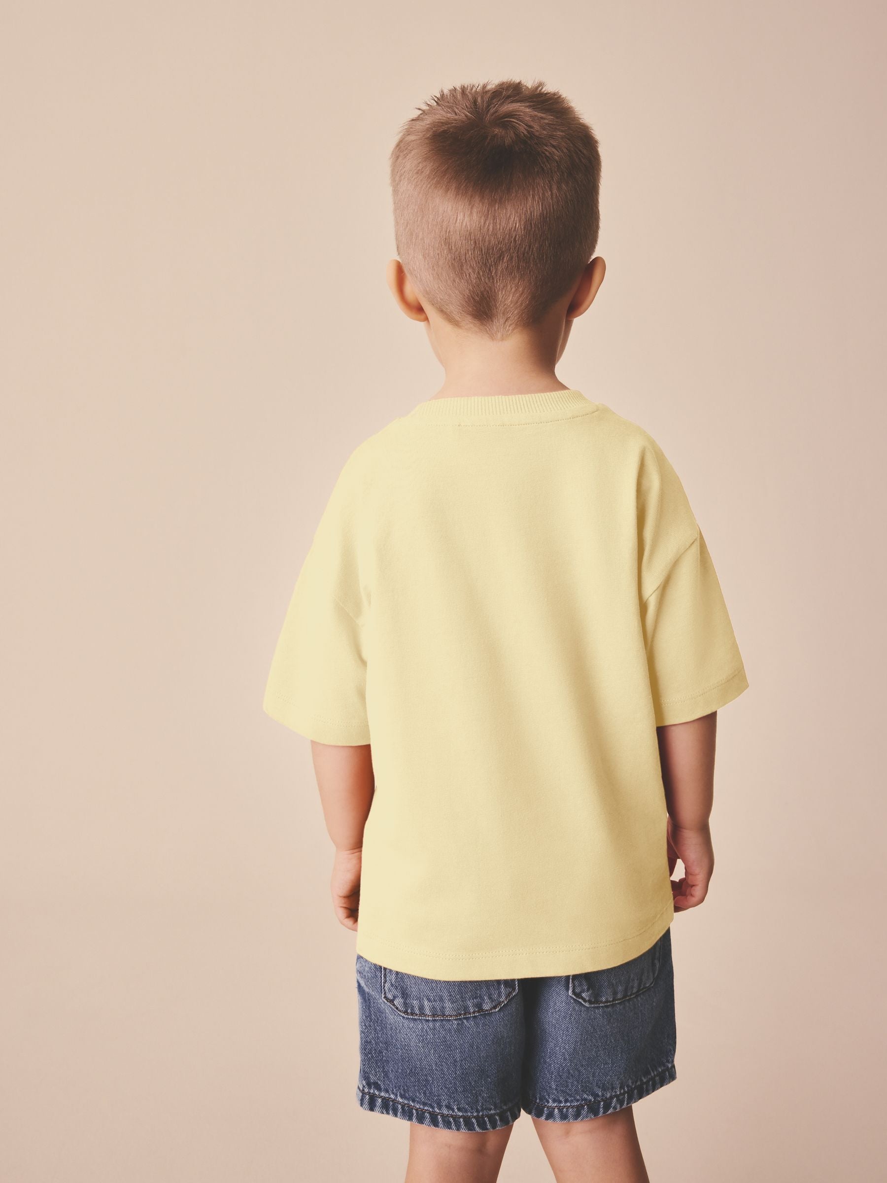 Yellow Short Sleeve Plain T-Shirt (3mths-7yrs) image 2
