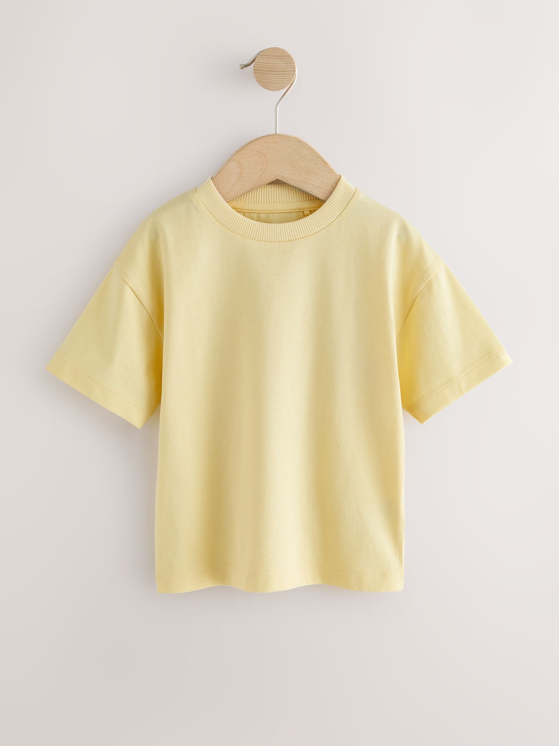 Yellow Short Sleeve Plain T-Shirt (3mths-7yrs) image 3