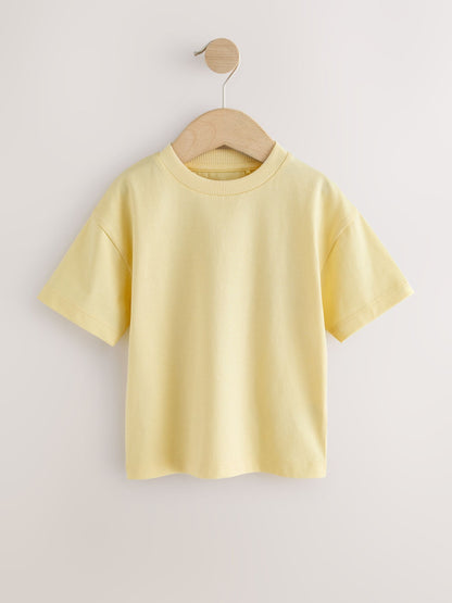 Yellow Short Sleeve Plain T-Shirt (3mths-7yrs) image 3