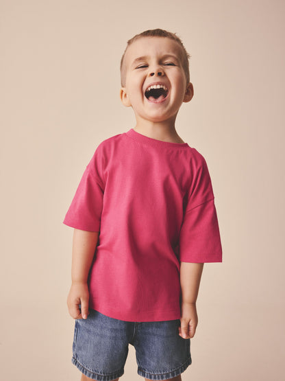 Pink Short Sleeve Plain T-Shirt (3mths-7yrs) image 1