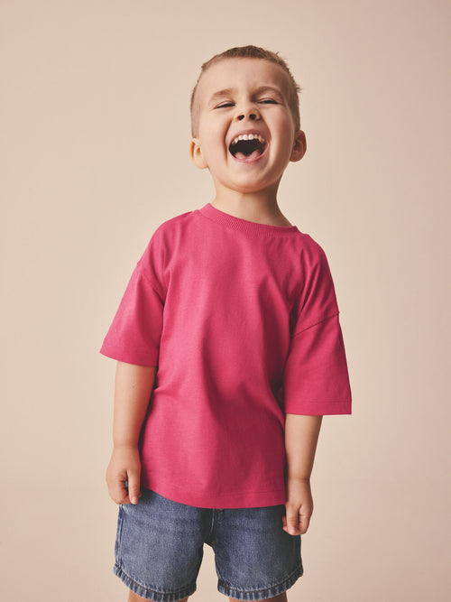 Pink Short Sleeve Plain T-Shirt (3mths-7yrs) image 1