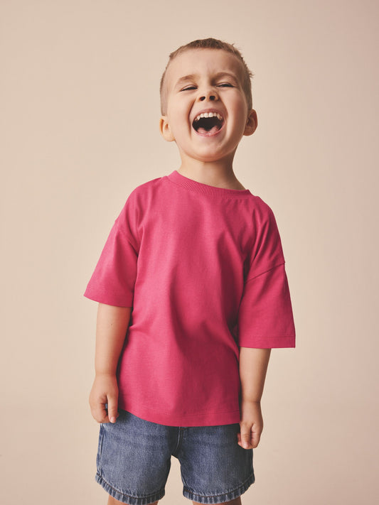 Pink Short Sleeve Plain T-Shirt (3mths-7yrs) image 1