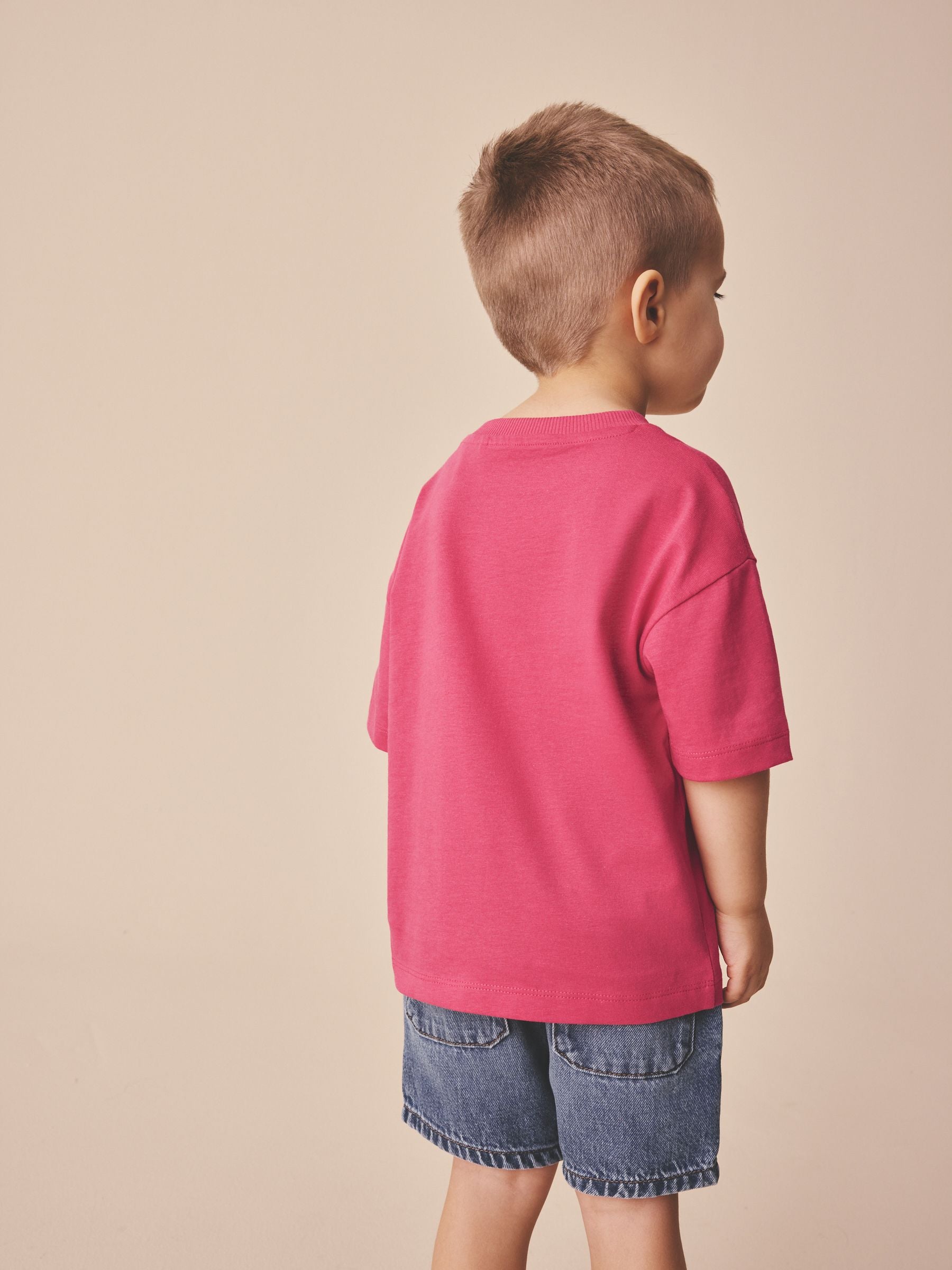 Pink Short Sleeve Plain T-Shirt (3mths-7yrs) image 3