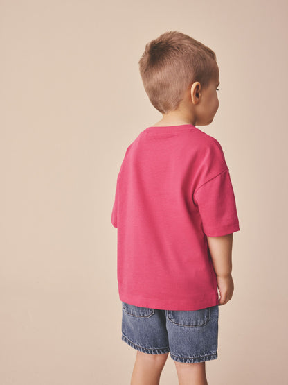 Pink Short Sleeve Plain T-Shirt (3mths-7yrs) image 3