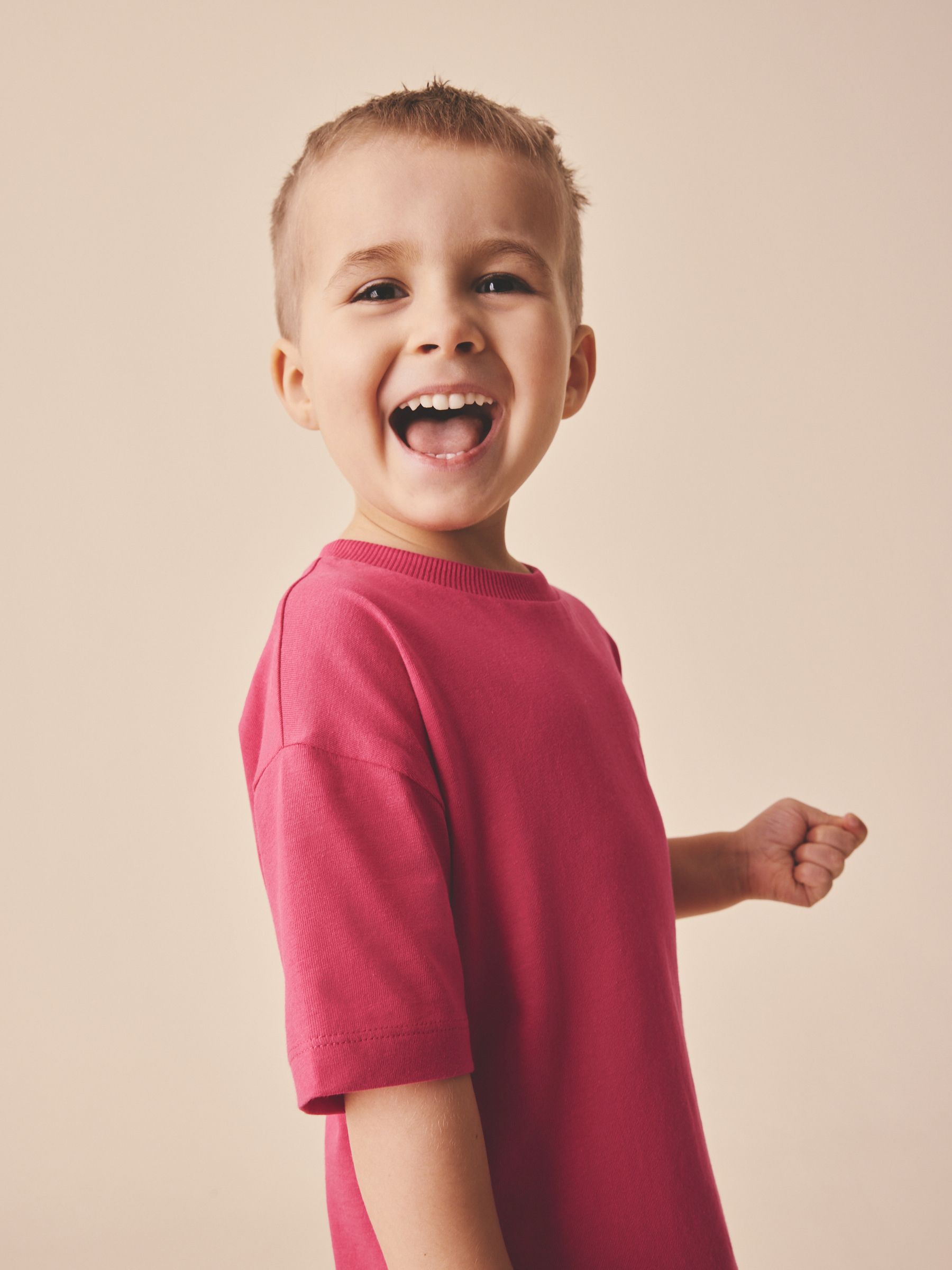 Pink Short Sleeve Plain T-Shirt (3mths-7yrs) image 4