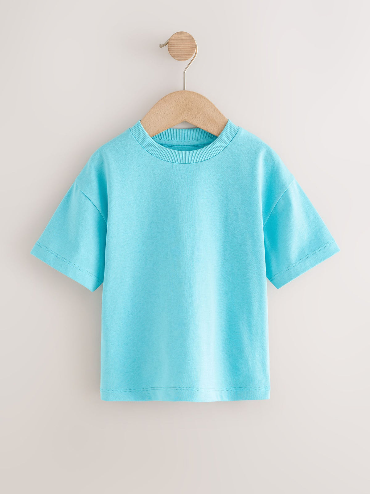 Bright Blue Short Sleeve Plain T-Shirt (3mths-7yrs) image 3