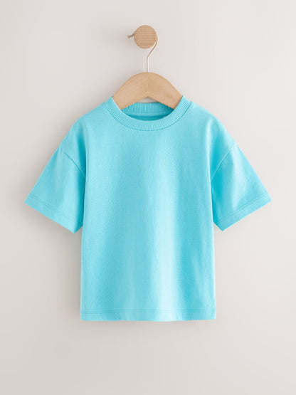 Bright Blue Short Sleeve Plain T-Shirt (3mths-7yrs) image 3
