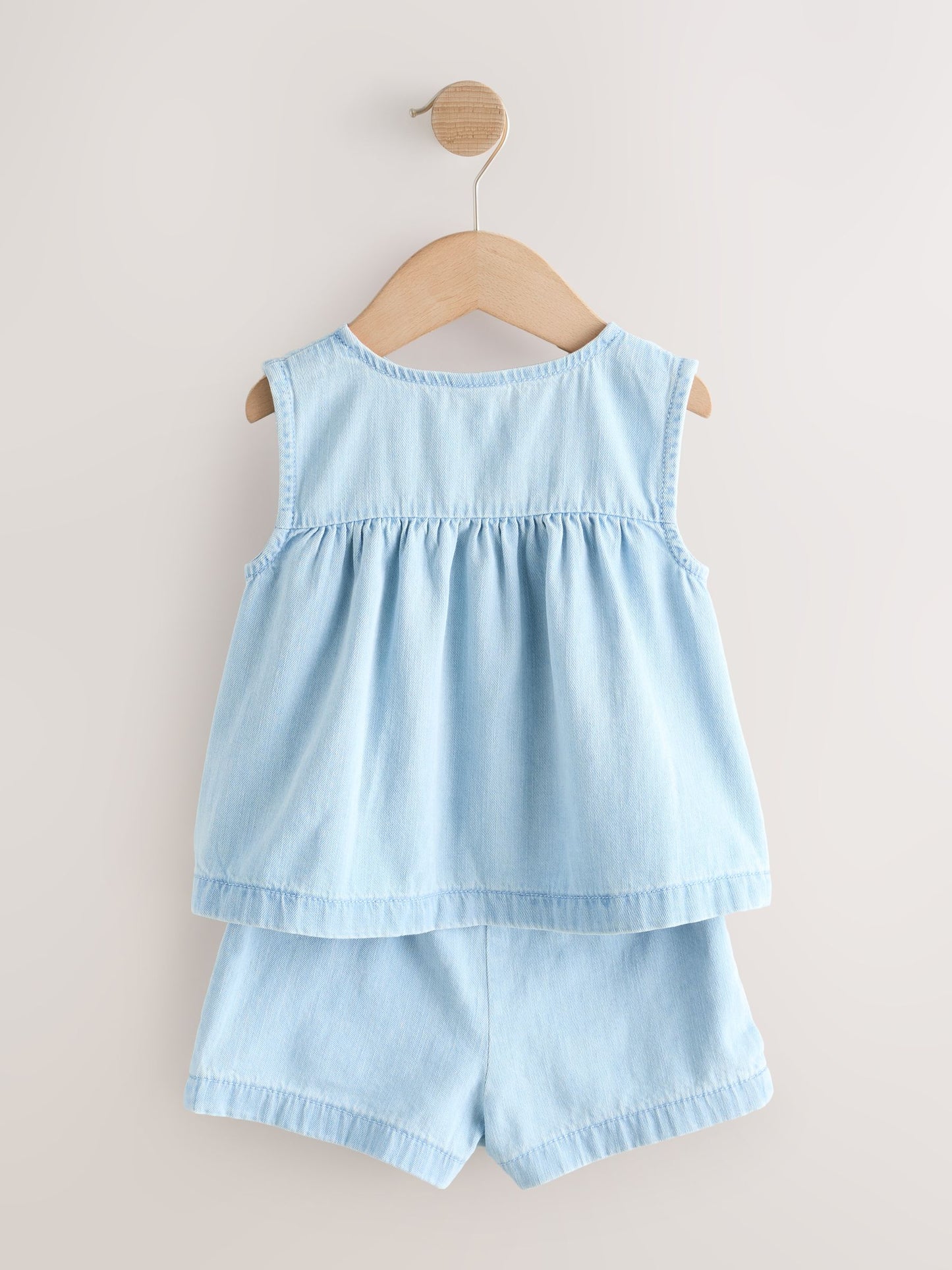 Strawberry Embroidered Denim Blouse And Short Co-ord Set (3mths-8yrs) image 7