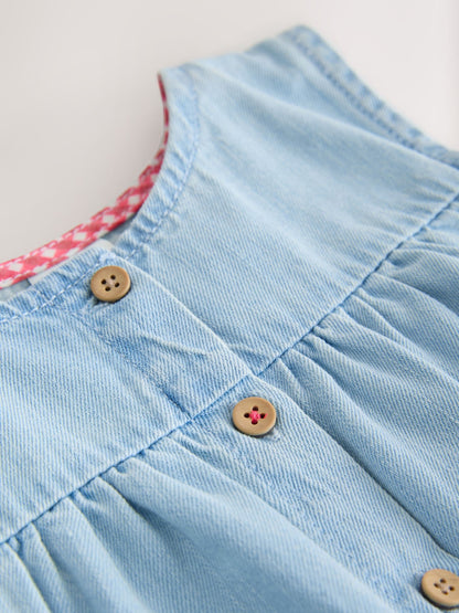 Strawberry Embroidered Denim Blouse And Short Co-ord Set (3mths-8yrs) image 8