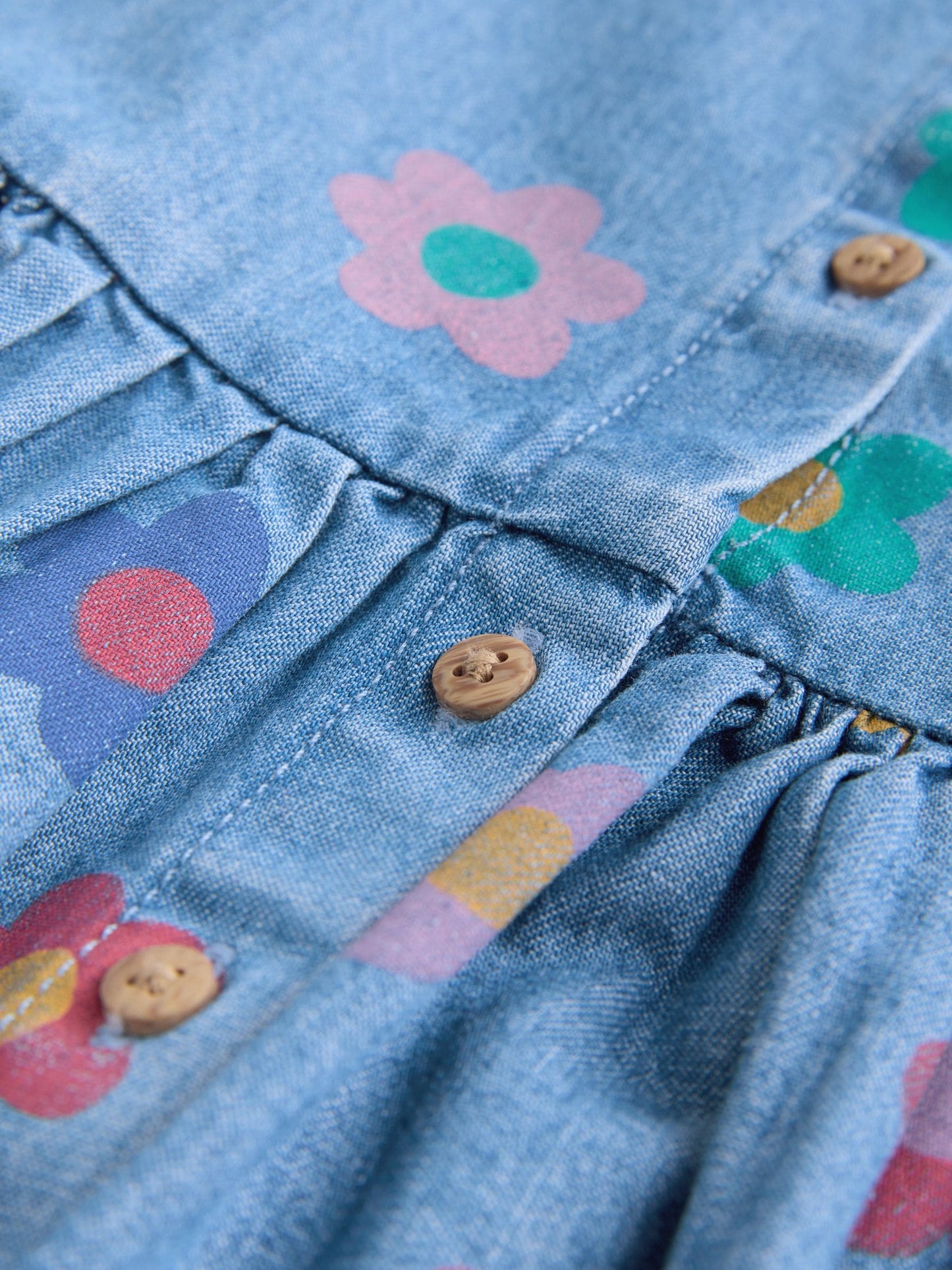 Flower Print Sleeveless Denim Dress (3mths-8yrs) image 6