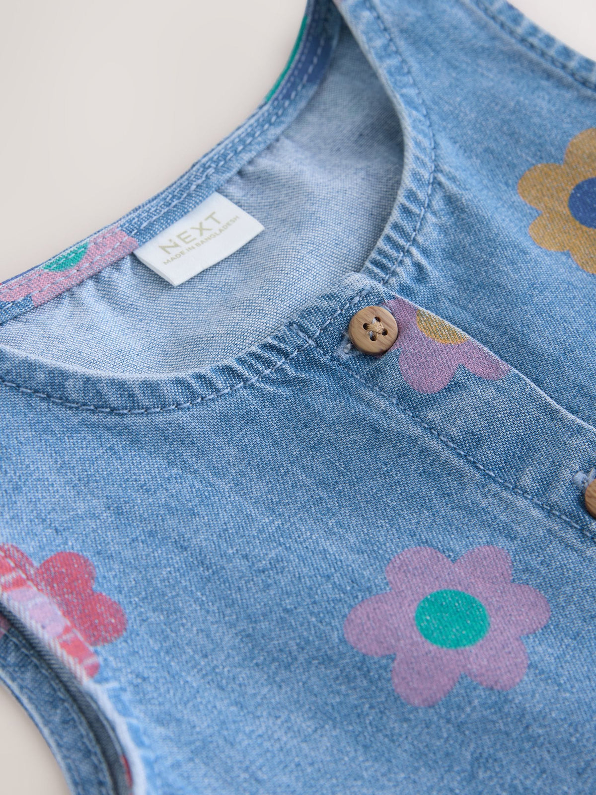Dsiney Kidz - Flower Print Sleeveless Denim Dress (3mths-8yrs) image 7